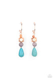 Boulevard Stroll - Copper Paparazzi Earrings