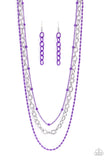 Mardi Gras Mayhem - Purple Necklace