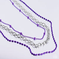 Mardi Gras Mayhem - Purple Necklace