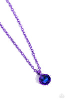 Las Vegas Dip- Purple Paparazzi Bling Necklace