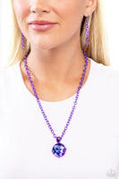 Las Vegas Dip- Purple Paparazzi Bling Necklace