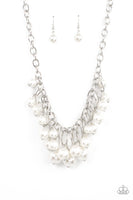 Powerhouse Pose- White Pearl Necklace