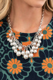 Powerhouse Pose- White Pearl Necklace