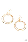 Haute Hysteria - Gold Paparazzi Earrings