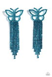 Billowing Butterflies - blue - Paparazzi earrings