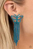 Billowing Butterflies - blue - Paparazzi earrings