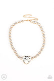 Paparazzi Necklace ~ Heart in My Throat - Gold