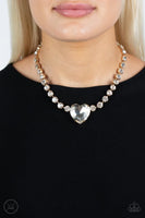 Paparazzi Necklace ~ Heart in My Throat - Gold