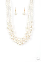 The More The Modest - Gold Paparazzi Pearl Necklace