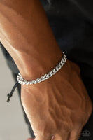 Throwdown - Silver Unisex Paparazzi Bracelet/Anklet