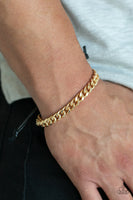 Throwdown - Gold Unisex Paparazzi Bracelet/Anklet