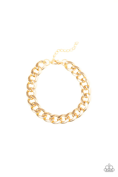 Leader Board - Gold Unisex Paparazzi Bracelet/Anklet