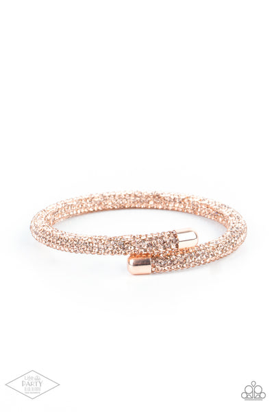 Stageworthy Sparkle - Rose Gold Paparazzi Bracelet