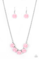 Garden Party Posh - Pink Flower Paparazzi Necklace