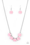 Garden Party Posh - Pink Flower Paparazzi Necklace