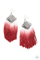 DIP The Scales - Red Paparazzi Earrings