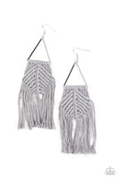 Macrame Jungle - Silver Earrings Paparazzi