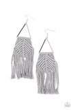 Macrame Jungle - Silver Earrings Paparazzi