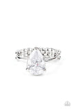 Vintage Engagement - White Bling Paparazzi Ring