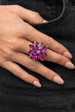 Am I GLEAMing? - Pink Bling Flower Ring