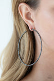 Pump Up The Volume - Black Paparazzi Hoop Earrings