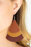 Huge Fanatic - Multi Leather Paparazzi Earrings