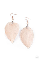 Leafy Legacy - Rose Gold Earrings Paparazzi