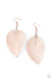 Leafy Legacy - Rose Gold Earrings Paparazzi