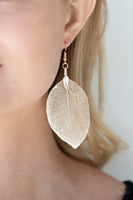 Leafy Legacy - Rose Gold Earrings Paparazzi