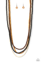 Bermuda Beaches - Multi Wood Paparazzi Necklace