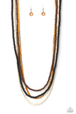 Bermuda Beaches - Multi Wood Paparazzi Necklace
