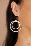 Radiating Refinement - Gold Bling Paparazzi Earrings