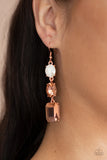 Dripping In Melodrama - Copper Earrings Paparazzi