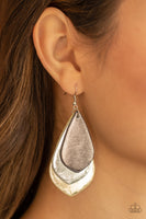 GLISTEN Up! - Silver Multi Metallic Earrings Paparazzi