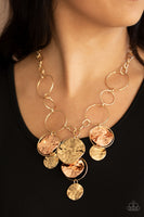 Learn The HARDWARE Way - Gold Mixed Metal Necklace Paparazzi