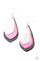 GLISTEN Up! - Multi Metallic Leather Paparazzi Earrings