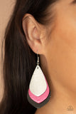 GLISTEN Up! - Multi Metallic Leather Paparazzi Earrings