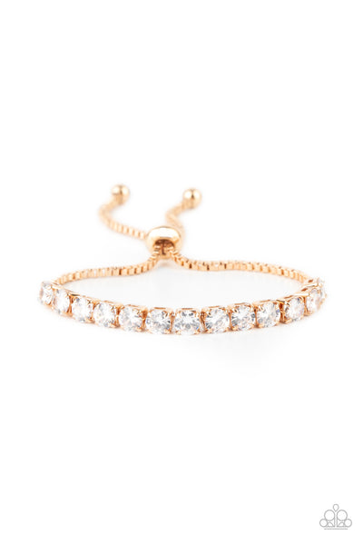 Red Carpet Rival - Gold Bling Paparazzi Bracelet