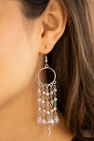 Dazzling Delicious - Pink Iridescent Paparazzi Earrings