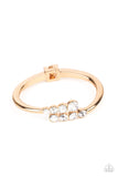 Defying Dazzle - Gold Hinge Paparazzi Bracelet