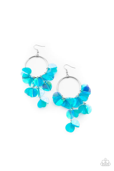 Holographic Hype - Blue Paparazzi Earrings