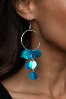 Holographic Hype - Blue Paparazzi Earrings