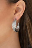 Curves In All The Right Places - Silver Paparazzi Earrings