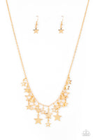 Stellar Stardom - Gold Paparazzi Necklace