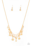 Stellar Stardom - Gold Paparazzi Necklace