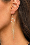 Pass The Glitter - Gold Paparazzi Earrings