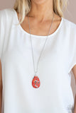 Extra Elemental - Red Paparazzi Necklace (Marble Mosaic) (Prairie Plains - Multi)