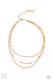 Subtly Stunning - Gold Paparazzi Chocker Necklace