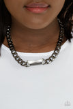 Urban Royalty - Black Gunmetal Paparazzi Necklace