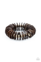 Caribbean Reefs - Brown Wood Paparazzi Bracelet